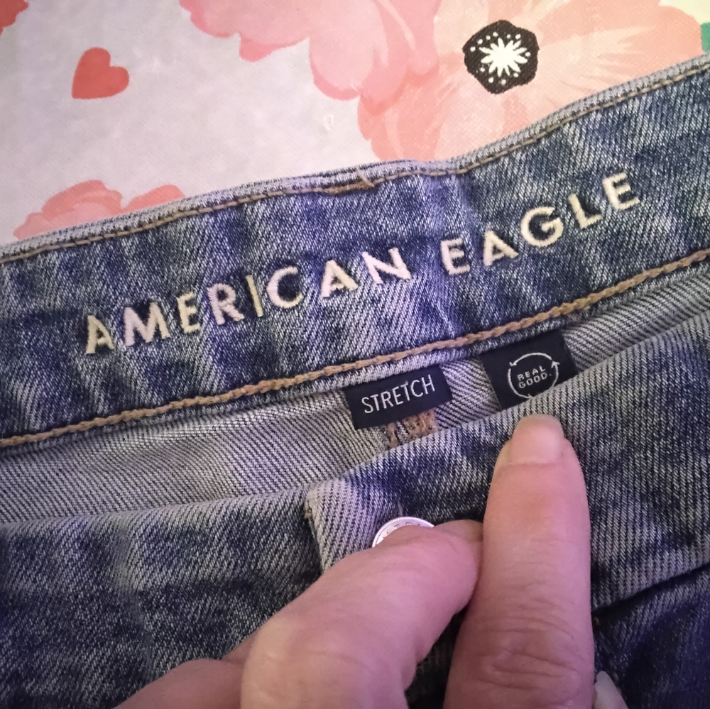 American Eagle AEO Super Stretch Curvy Straight  jeans Women’s Size 16 33W 29L - Picture 5 of 6